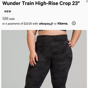 Wunder train high rise crop 23”